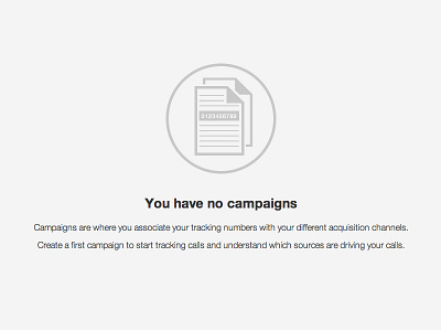 Blank Screen - No campaigns blank empty start