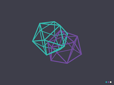 V: Isocaedro art design geometry icon illustration