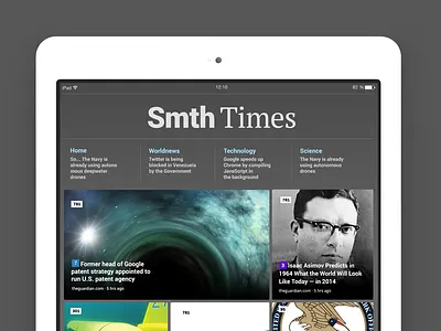 Design for some iPad news app cover editorial interface ipad magazine mobile news
