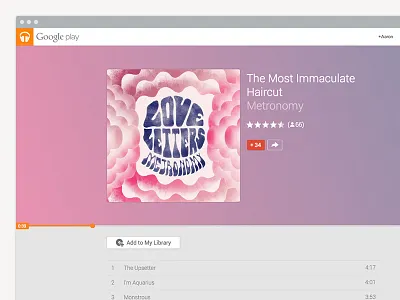 Google Music Share Track music web