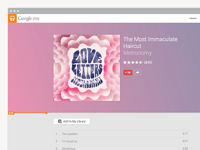 Google Music Share Track music web