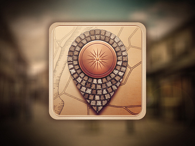 BazaarmApp Icon bazaar cobblestone crafts guide icon locatoin macedonia map old pin skopje tourism