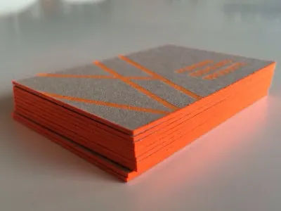 Viable Business cards business cards edge painting letterpress printed printing