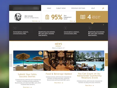 News Dashboard interface ui web design website