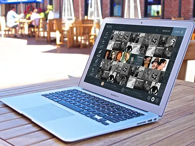 Music WebApp dashboard flat music slider social ui uidesign ux webapp webdesign
