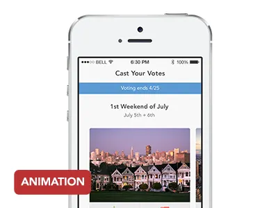 Weekend Retreat With Friends - Animation animated animation composer facebook flat interaction mobile origami quartz tab