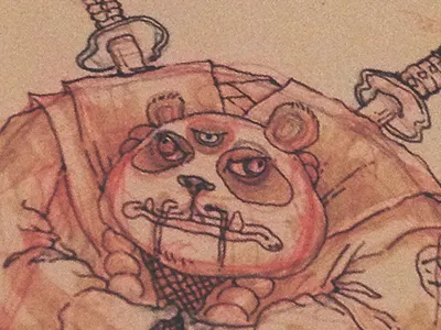Third Eye Panda illustration ninja panda