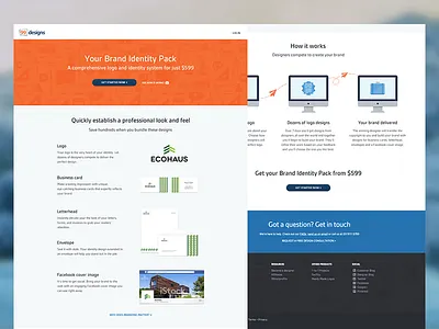 Landing Page - Evolution blue clean flow green grid icons landing landing page orange