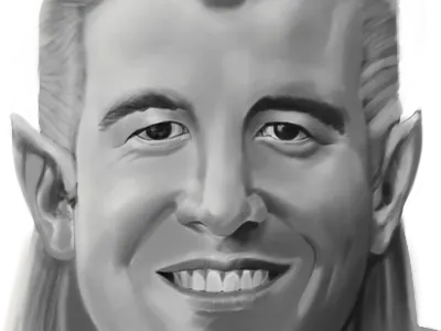 Matt about page character digital hobbit legolas lord of the rings painting photoshop tablet