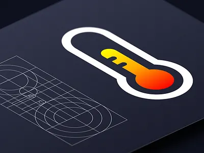 Temperature Icon energy flat geometry icon loring meritt merittthomas temperature thermometer