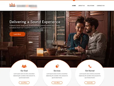 A Sound Experience homepage interactive web website