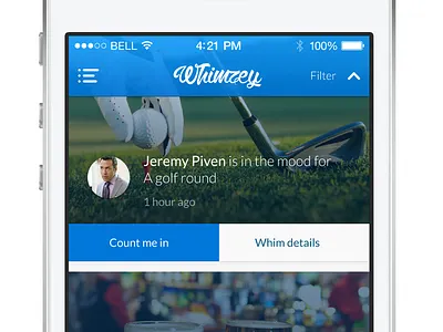 Whimzey app events flat friends icons ios ios7 iphone meetup social