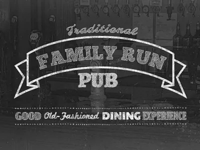 Vintage Chalk Style Pub Website chalk board pub ui vintage website