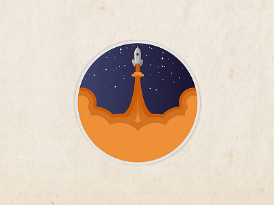 Rocket Sticker design illustration rocket space sticker