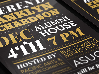 Rev. Franklyn Richardson Poster black design gold poster religious type typography white