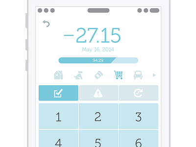Budget App iphone mobile ui