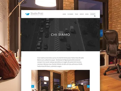 About Page - Studio Prati about interface layout slideshow website wordpress