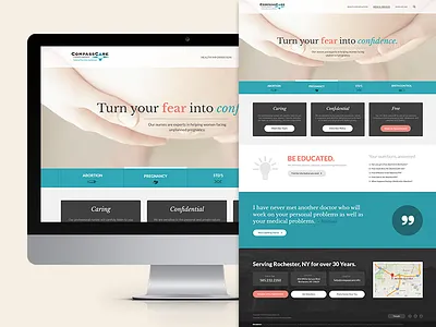 CompassCare Homepage design flat homepage interface ui ux web website
