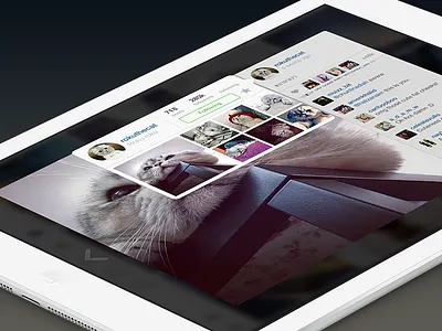 Flow for Instagram card flow gallery instagram ios ipad user usercard