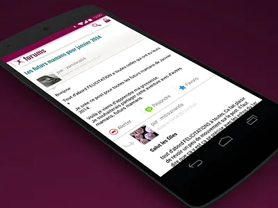 Forum Posts - Aufeminin.com android discussion forum icon message post ui