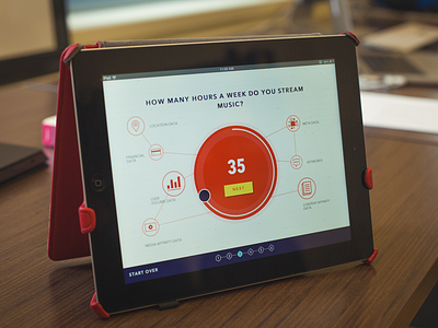 Interactive Questionnaire data dial flat icons interactive interface ipad questionnaire