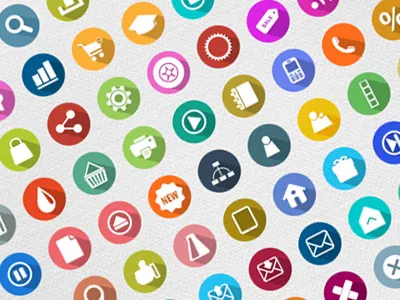 100 Free Flat Icons - AI File - Vol. 1 ai free freebies icons png vector web