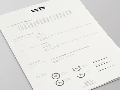 Resume Template Version 2 | Freebie | Free AI ai download flat free freebie icons illustrator resource resume template vector