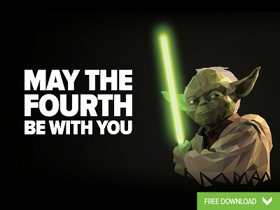 May The Fourth Be With You - Wallpaper download free geometric jedi polygon sci fi space starwars wallpaper
