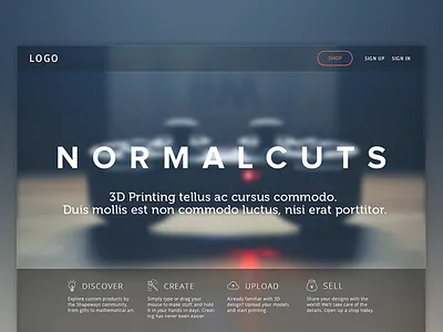 Landing Page Practise footer icon list logo photography shipping shop sign ui ux video website