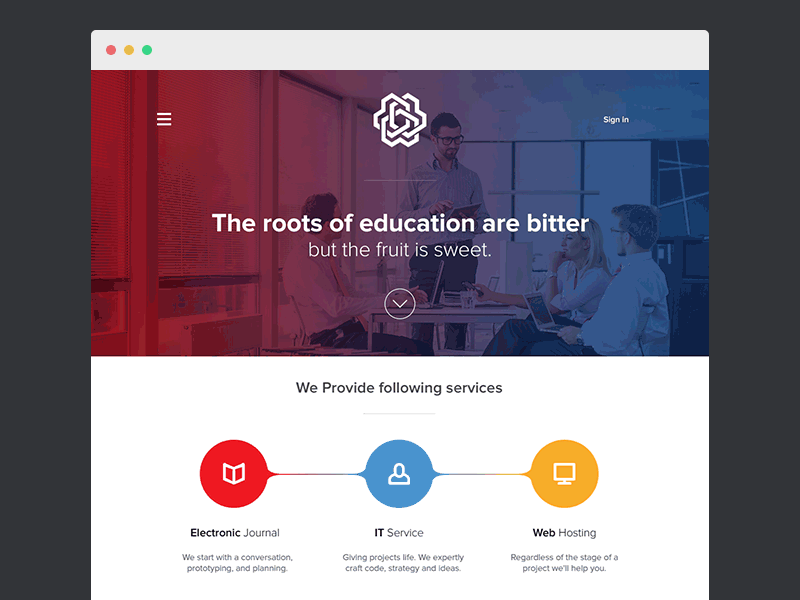 Web Animation animation flat hosting it servics services sing up ui web