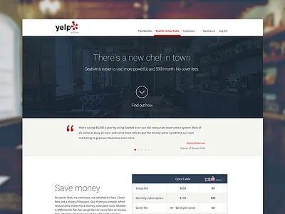 New Yelp Seatme apps brand consumer minimal product reservations seatme simple ui ux web yelp