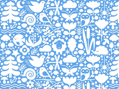 Sonum Pattern butterfly dragonfly fish flowers hedgehog lily of the valley owl pattern sheep snail spider spruce