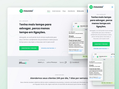 meucaso.com • Website design landing page lawtech lawyer legaltech mobile product ui ux
