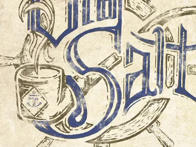 Old Salt captain grunge mudhook nautical old pipe sailor salt smoke texture vintage wheel