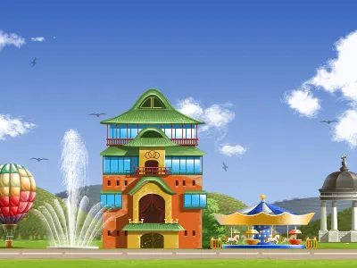 Park game illustration mobile park