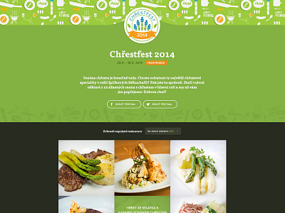 Asparagus festival website asparagus clean green grid illustration orange
