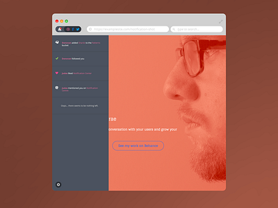 Notification UI flat notification notification center ui ux