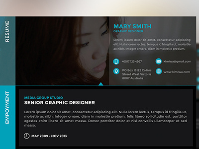 Creative Resume Template application job letter modern portfolio presentable professional resume showcase simple timeline vitae