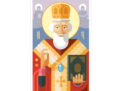 Saint Nicholas flat good icon miracle nicholas orthodoxy prayer religion