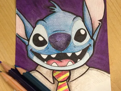 Stitch (Color) disney disneystitch drawing experiment 626 sketch stitch