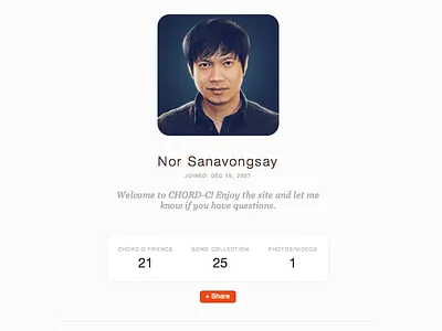 Public Profile chord c css design in browser profile