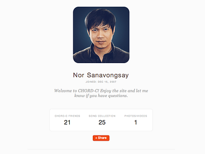Public Profile chord c css design in browser profile