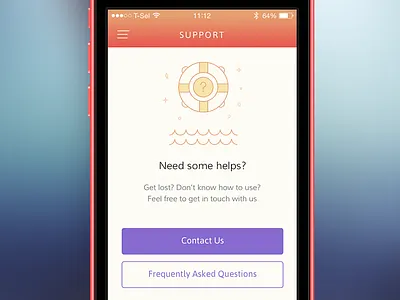 Need some helps? app contact faq help icons illustration ios ios7 iphone support ui
