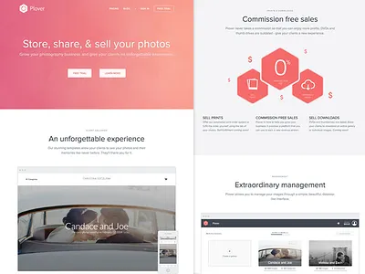 Plover Homepage clean gradient homepage landing page layout marketing minimal orange proxima nova soft public simple typography
