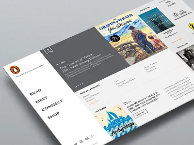 Penguin Books Homepage creative concepts design flat homepage mistyukevych penguin penguin random house prh web