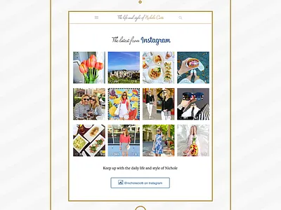 Custom Instagram Widget blog design feed grid instagram mobile social media tablet ui ux widget