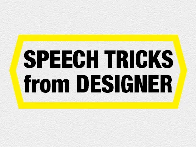Speech Tricks from Designer keynote ppt speech tricks