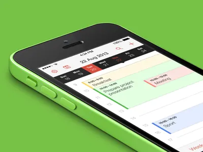 Calendar calendar day do ios iphone list to week