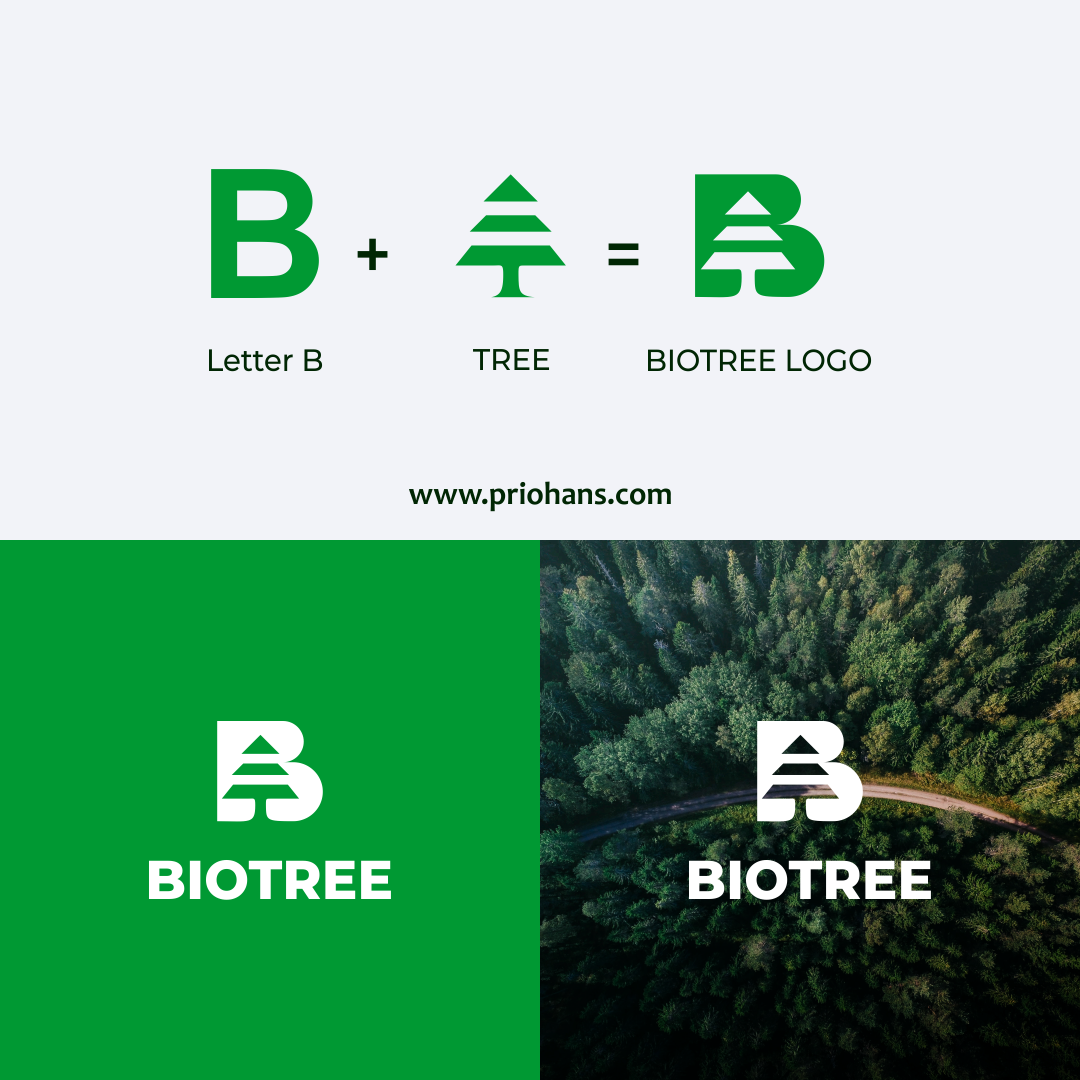 Letter B And Tree Logo Idea By Prio Hans On Dribbble