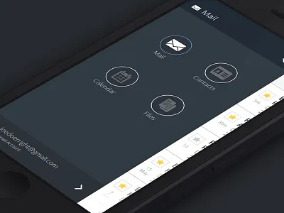 Inbox design email flat ios7 iphone ui